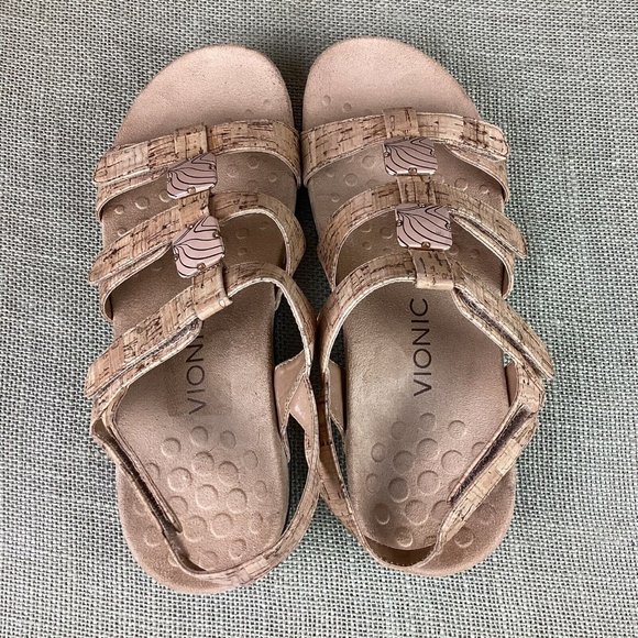 Vionic Cork Tan Sandals - Picture 8 of 11